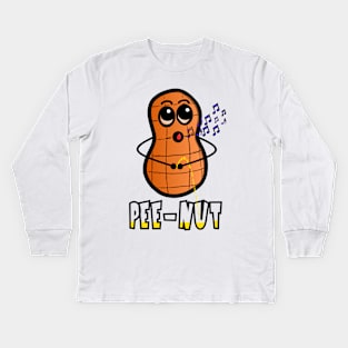 Just another pee-nut Kids Long Sleeve T-Shirt